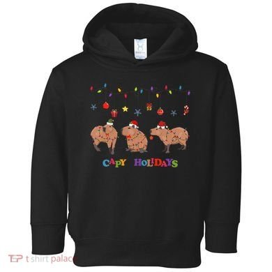Capybara Merry Christmas Capy Holidays Capybara Christmas Toddler Hoodie