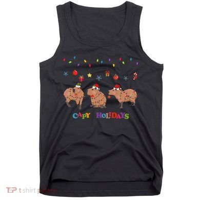 Capybara Merry Christmas Capy Holidays Capybara Christmas Tank Top
