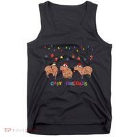 Capybara Merry Christmas Capy Holidays Capybara Christmas Tank Top thumb 0