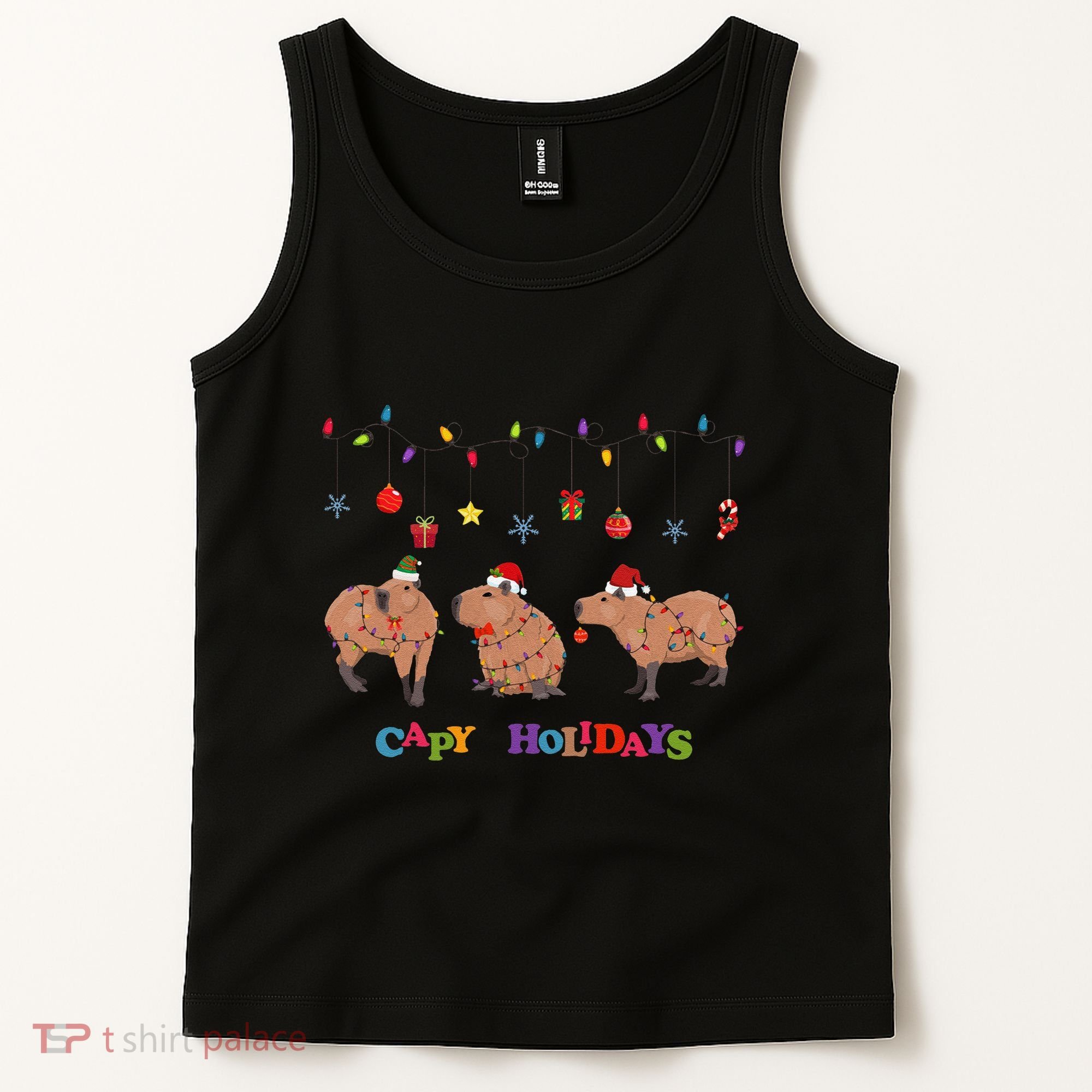 Capybara Merry Christmas Capy Holidays Capybara Christmas Tank Top
