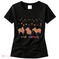 Capybara Merry Christmas Capy Holidays Capybara Christmas Women's T-Shirt thumb 0
