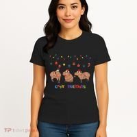 Capybara Merry Christmas Capy Holidays Capybara Christmas Women's T-Shirt thumb 4