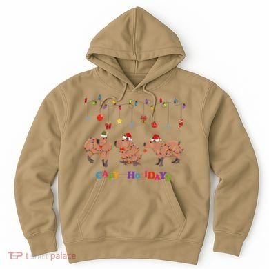 Capybara Merry Christmas Capy Holidays Capybara Christmas Hoodie