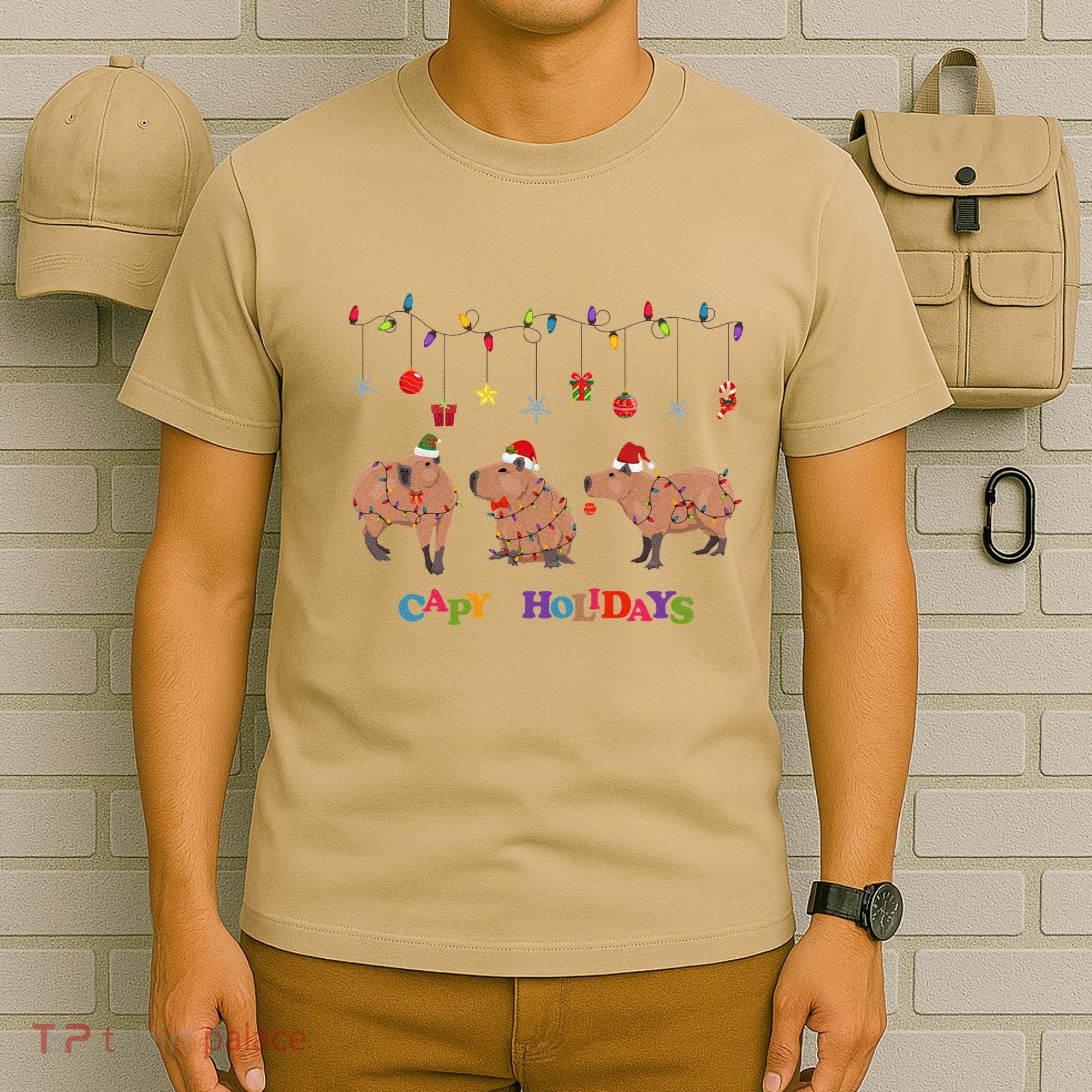 Capybara Merry Christmas Capy Holidays Capybara Christmas T-Shirt