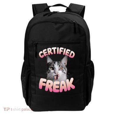 Cat Meme Certified Freak Eat Cement Cursed Cat Funny Backpack