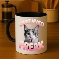 Cat Meme Certified Freak Eat Cement Cursed Cat Funny Coffee Mug thumb 4