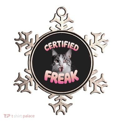 Cat Meme Certified Freak Eat Cement Cursed Cat Funny Ornament