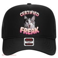 Cat Meme Certified Freak Eat Cement Cursed Cat Funny Hat thumb 0
