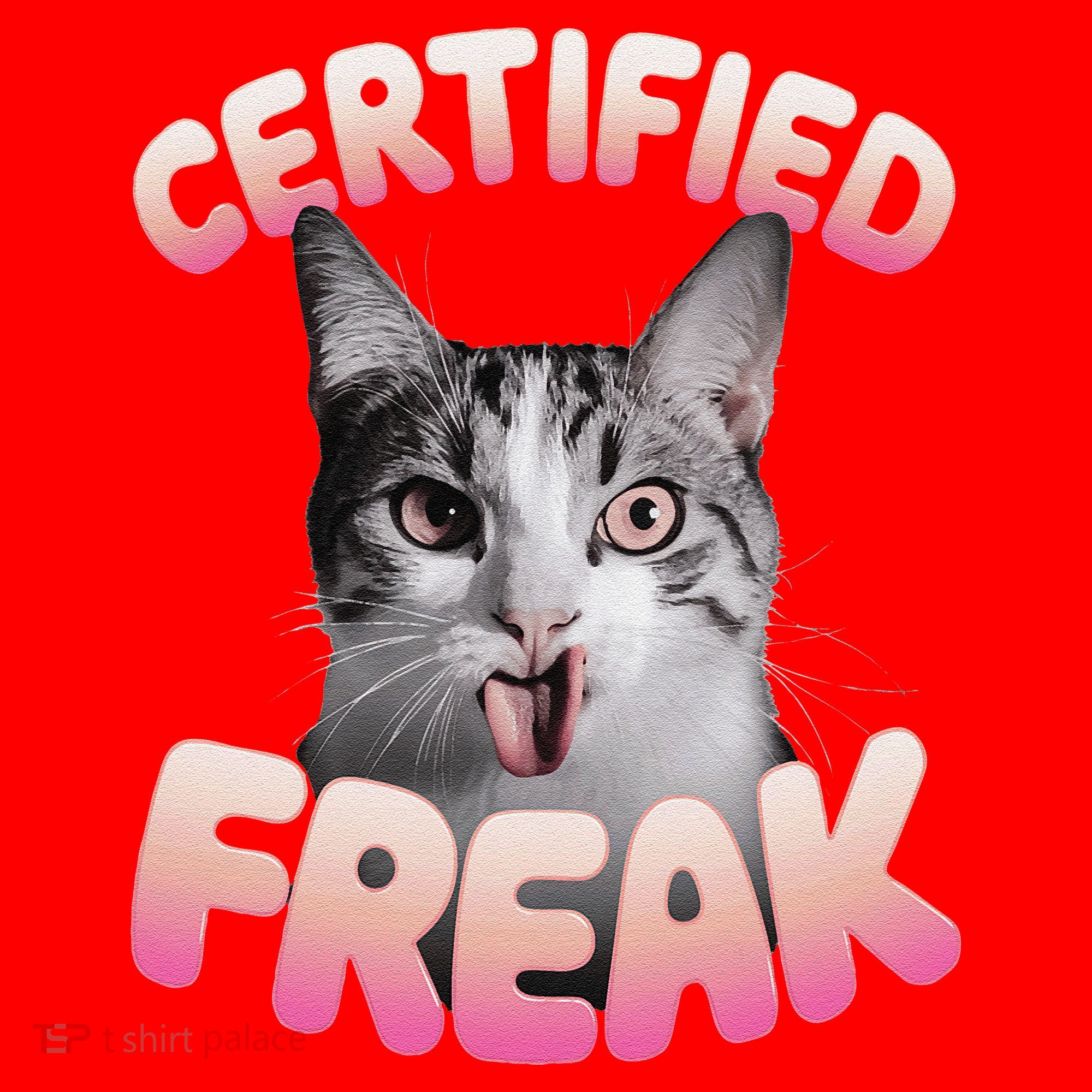 Cat Meme Certified Freak Eat Cement Cursed Cat Funny Santa Hat