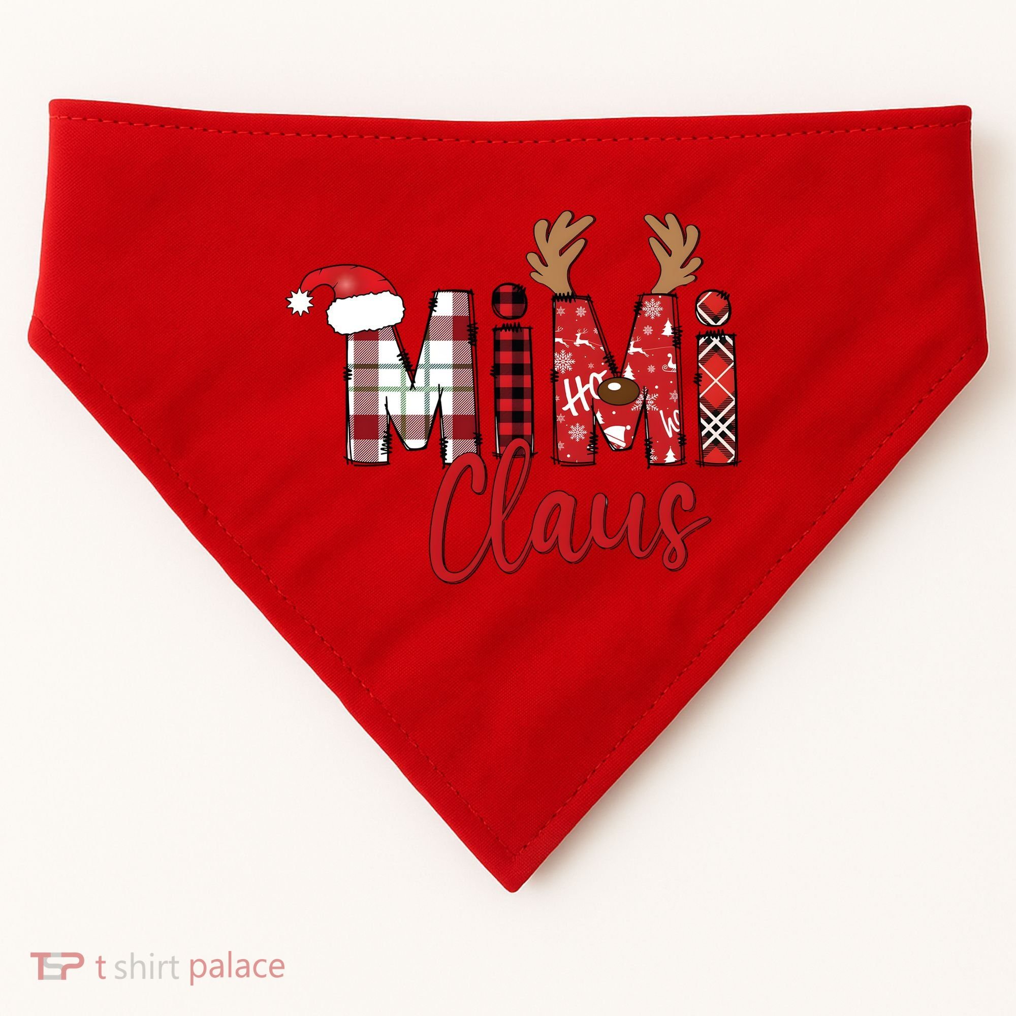 Christmas Mimi Claus Christmas Grandma USA-Made Doggie Bandana