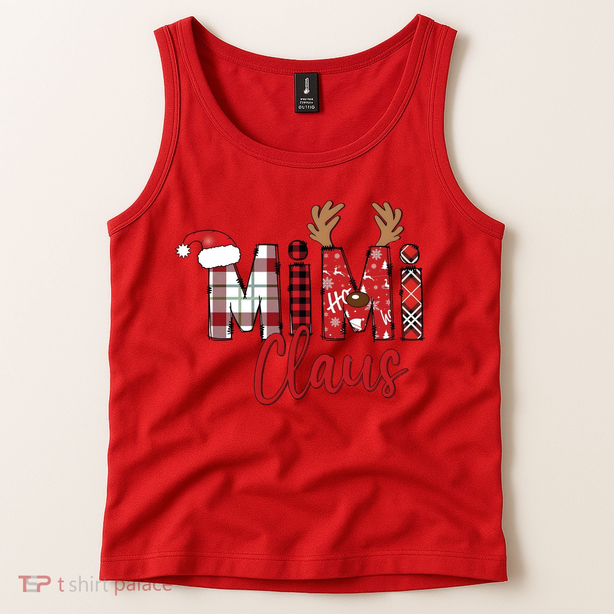 Christmas Mimi Claus Christmas Grandma Tank Top
