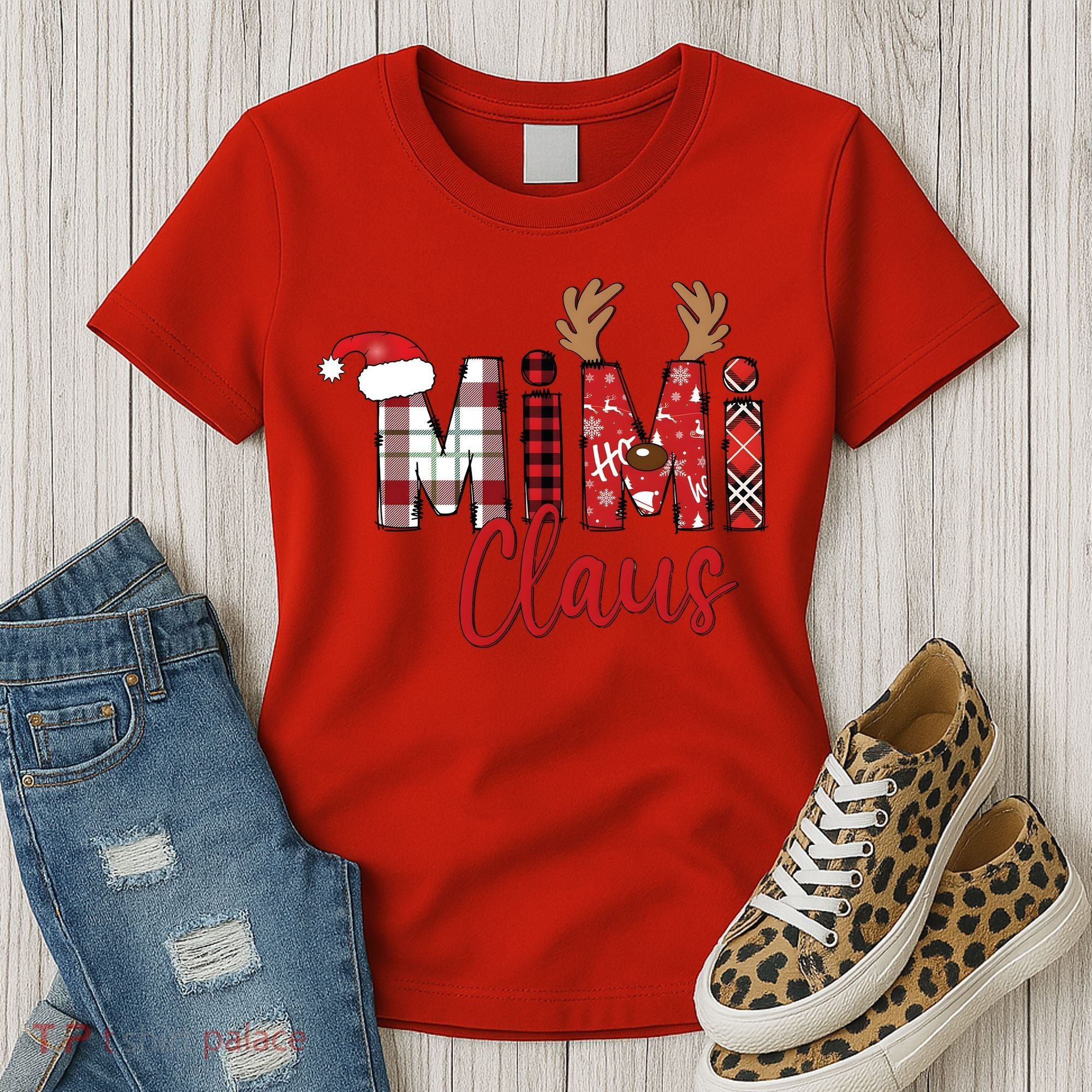 Christmas Mimi Claus Christmas Grandma Women's T-Shirt