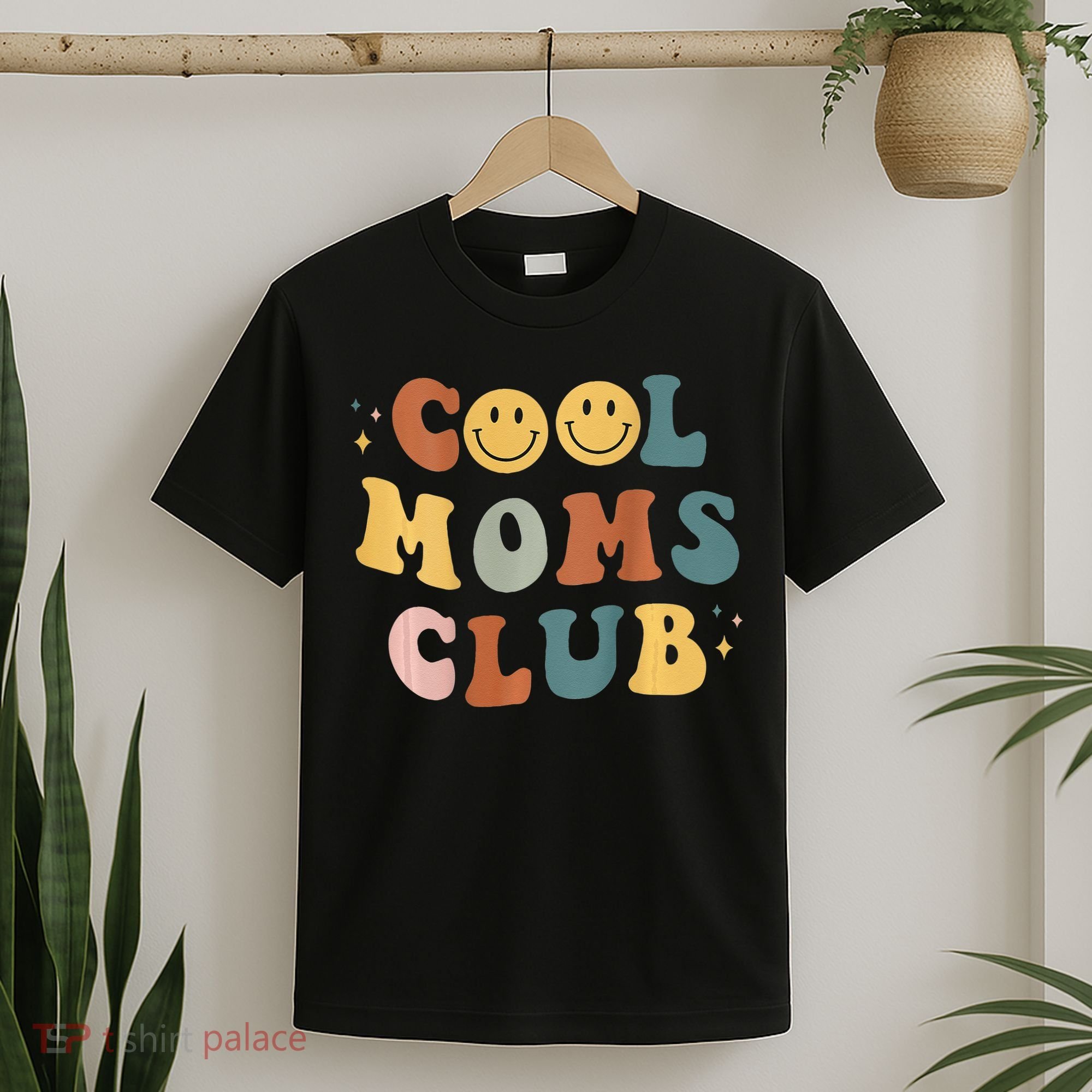 Cool Moms Club ON BACK Print T-Shirt