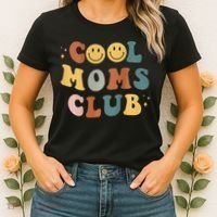 Cool Moms Club ON BACK Print Women's T-Shirt thumb 2