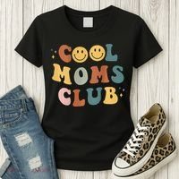 Cool Moms Club ON BACK Print Women's T-Shirt thumb 3