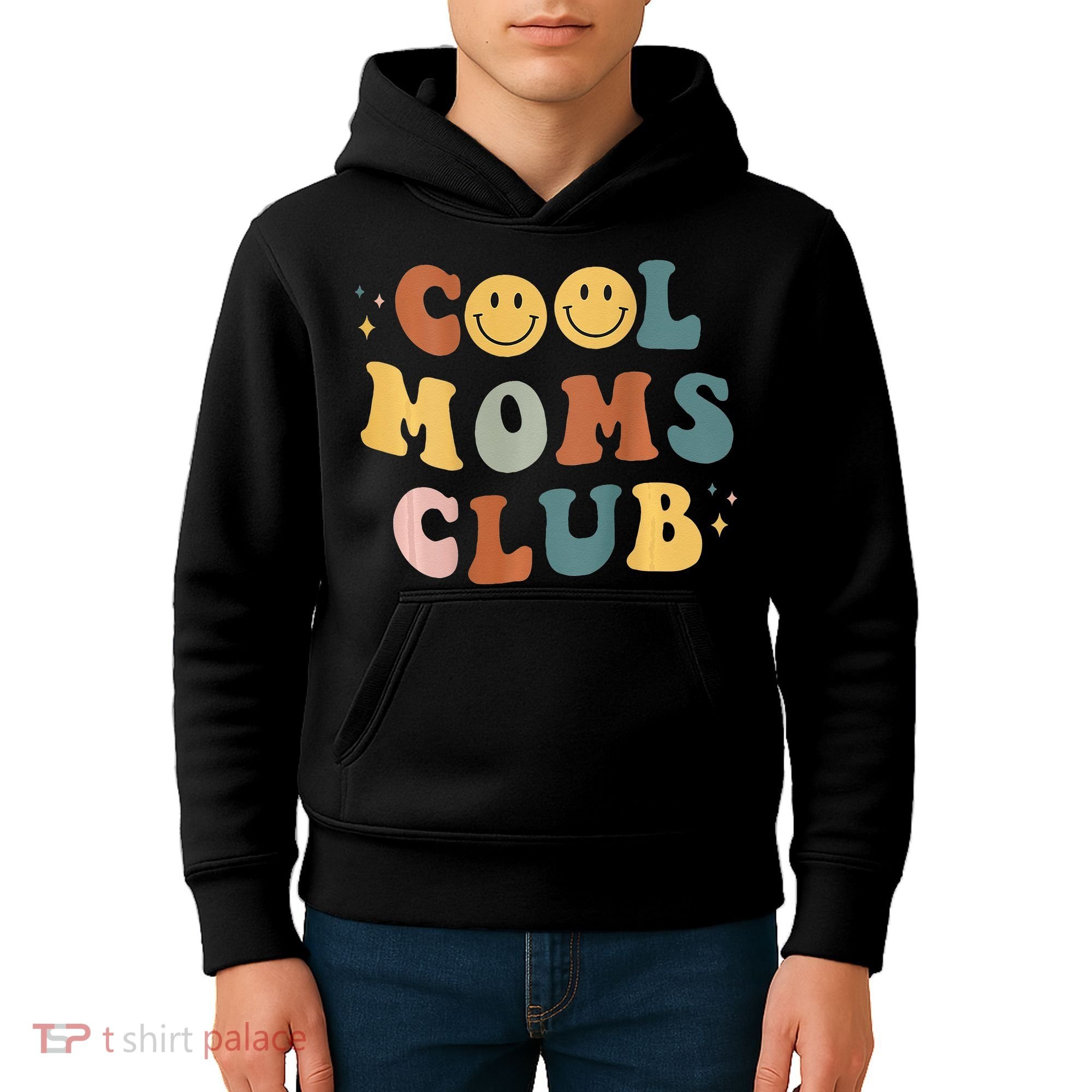 Cool Moms Club ON BACK Print Kids Hoodie