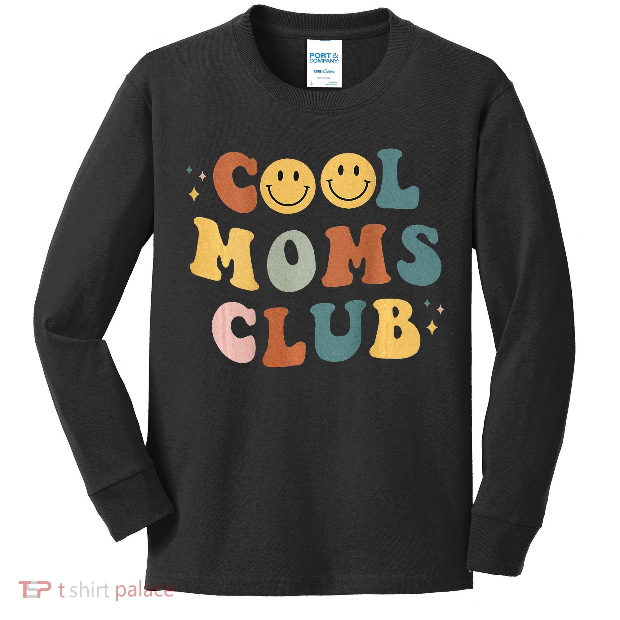 Cool Moms Club ON BACK Print Kids Long Sleeve Shirt