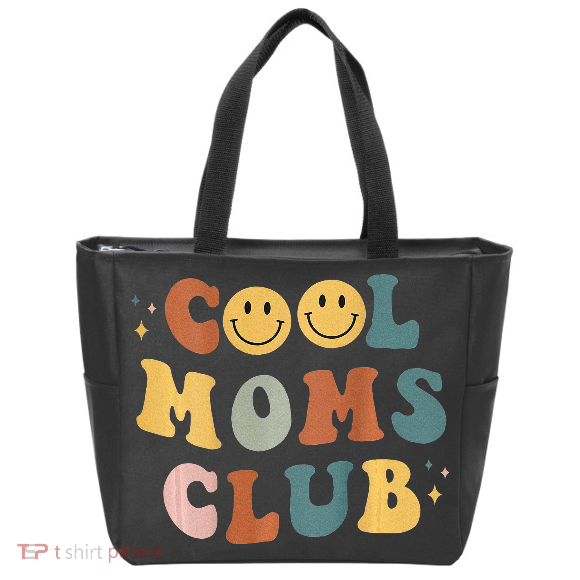 Cool Moms Club ON BACK Print Tote Bag