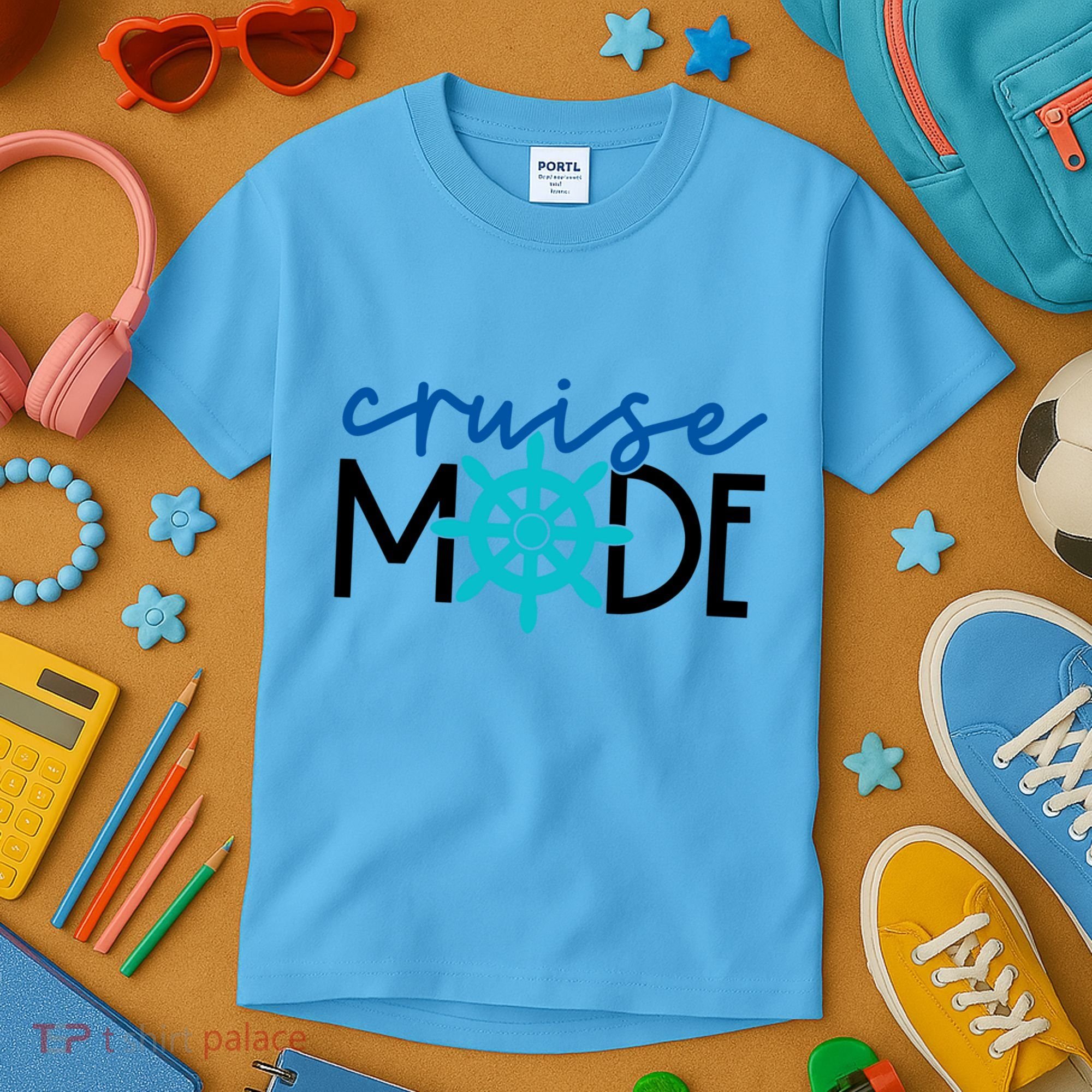 Cruise Mode Cruise Ship Yacht Summertime Vacation Sea Summer Gift Kids T-Shirt
