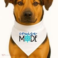Cruise Mode Cruise Ship Yacht Summertime Vacation Sea Summer Gift USA-Made Doggie Bandana thumb 1