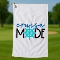 Cruise Mode Cruise Ship Yacht Summertime Vacation Sea Summer Gift Golf Towel thumb 1