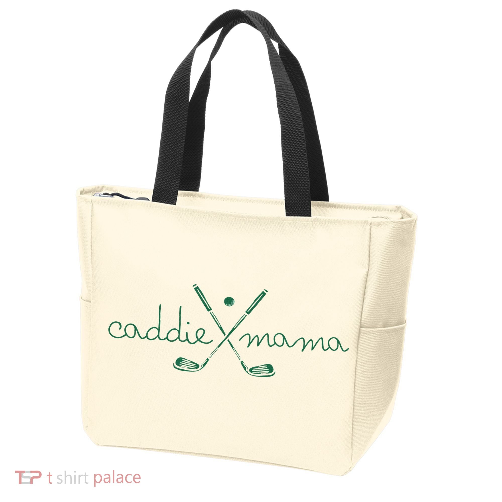 Caddie Mama Cute Golfing Golfer Mom Golf 1st Birthday Mommy Tote Bag