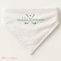 Caddie Mama Cute Golfing Golfer Mom Golf 1st Birthday Mommy USA-Made Doggie Bandana thumb 0