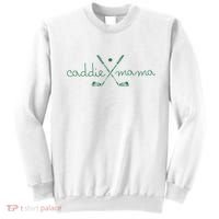 Caddie Mama Cute Golfing Golfer Mom Golf 1st Birthday Mommy Sweatshirt thumb 0