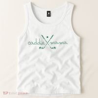 Caddie Mama Cute Golfing Golfer Mom Golf 1st Birthday Mommy Tank Top thumb 2
