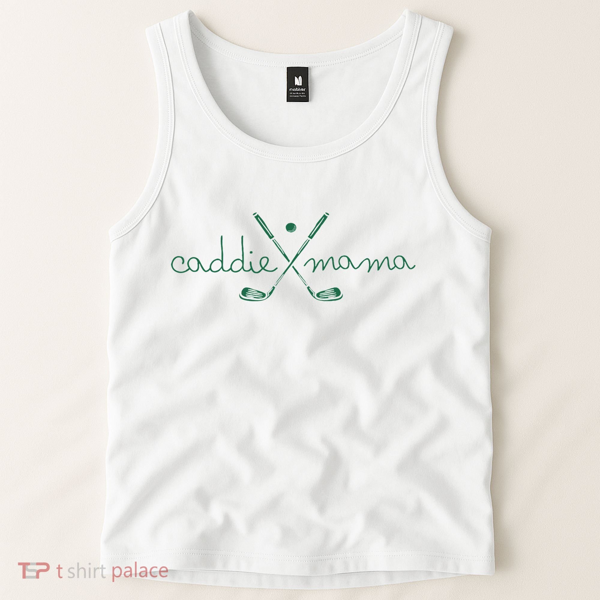 Caddie Mama Cute Golfing Golfer Mom Golf 1st Birthday Mommy Tank Top