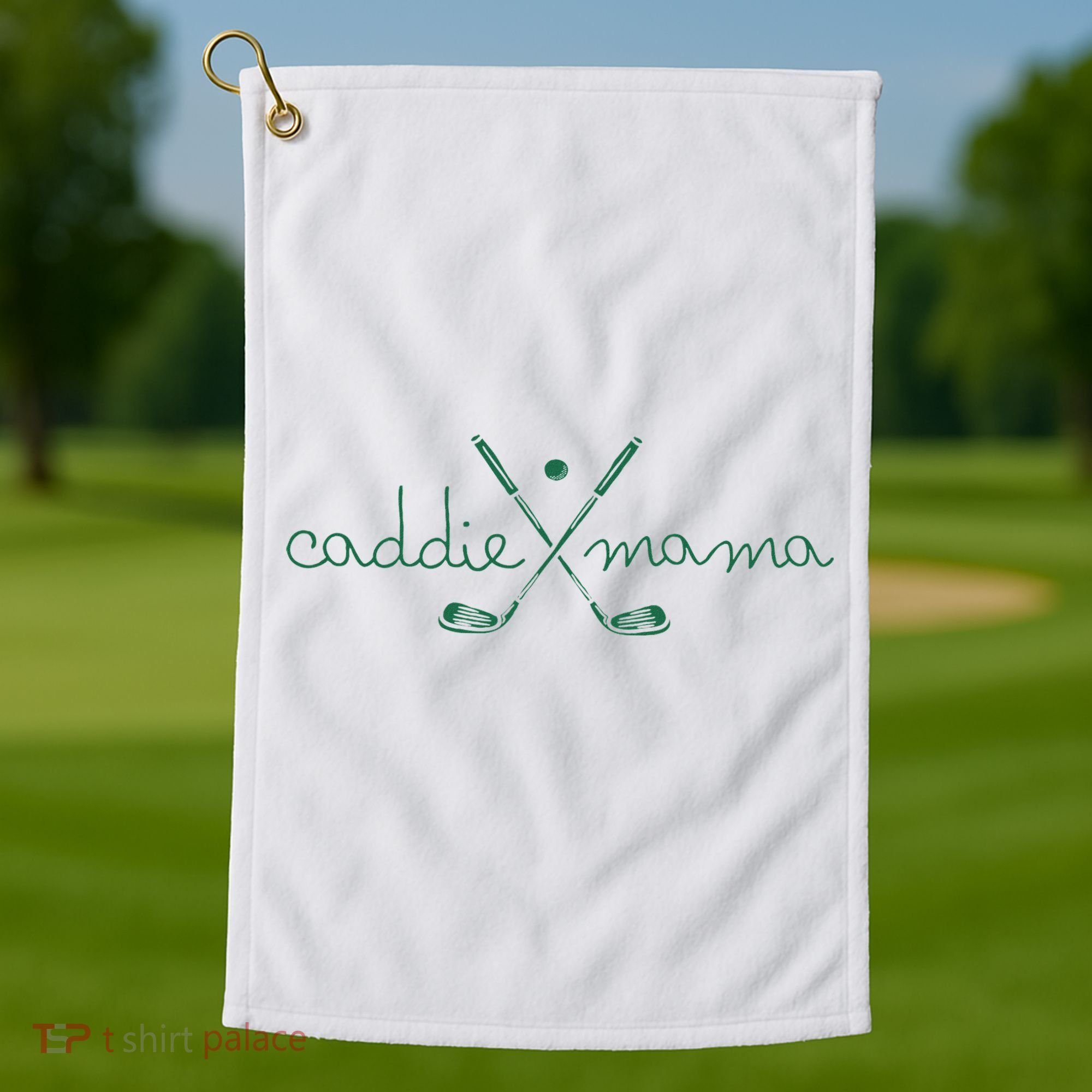 Caddie Mama Cute Golfing Golfer Mom Golf 1st Birthday Mommy Golf Towel
