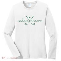Caddie Mama Cute Golfing Golfer Mom Golf 1st Birthday Mommy Women's Long Sleeve Shirt thumb 0