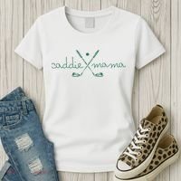 Caddie Mama Cute Golfing Golfer Mom Golf 1st Birthday Mommy Women's T-Shirt thumb 3