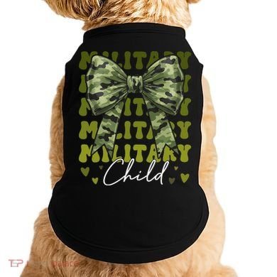 Camouflage Military Child Coquette Bow Camo Doggie Tank
