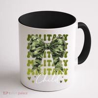 Camouflage Military Child Coquette Bow Camo Coffee Mug thumb 1