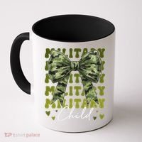 Camouflage Military Child Coquette Bow Camo Coffee Mug thumb 0
