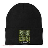 Camouflage Military Child Coquette Bow Camo Beanie thumb 0