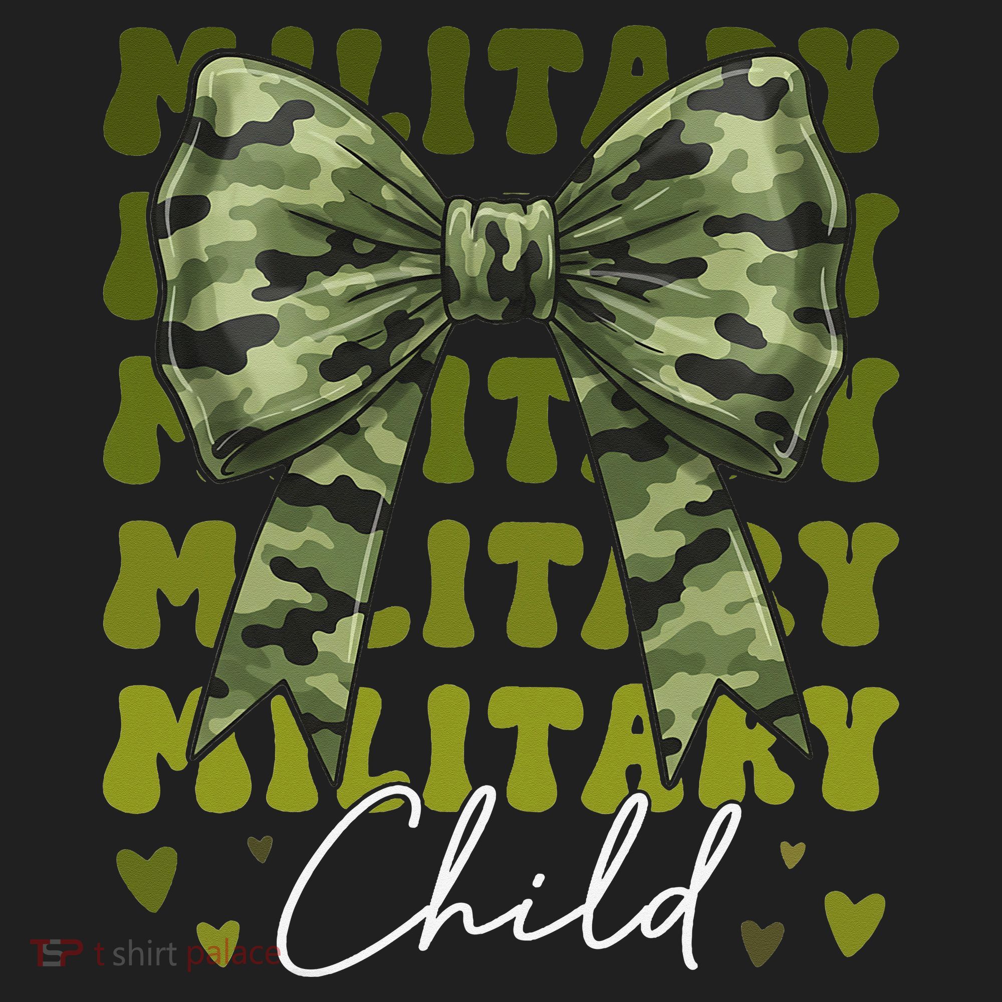 Camouflage Military Child Coquette Bow Camo Beanie