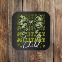 Camouflage Military Child Coquette Bow Camo Coaster thumb 0