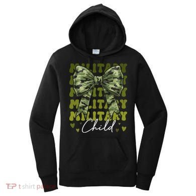 Camouflage Military Child Coquette Bow Camo Women's Hoodie