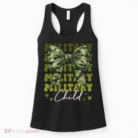 Camouflage Military Child Coquette Bow Camo Women's Tank Top thumb 0