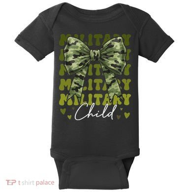 Camouflage Military Child Coquette Bow Camo Baby Bodysuit