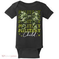 Camouflage Military Child Coquette Bow Camo Baby Bodysuit thumb 0