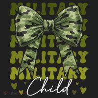 Camouflage Military Child Coquette Bow Camo Hat thumb 2