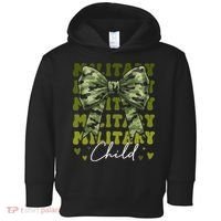 Camouflage Military Child Coquette Bow Camo Toddler Hoodie thumb 0