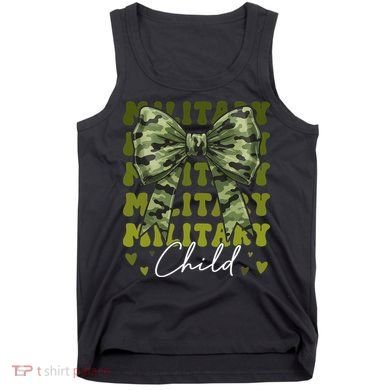 Camouflage Military Child Coquette Bow Camo Tank Top
