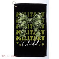 Camouflage Military Child Coquette Bow Camo Golf Towel thumb 0