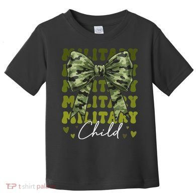 Camouflage Military Child Coquette Bow Camo Toddler T-Shirt