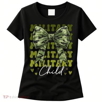 Camouflage Military Child Coquette Bow Camo Women's T-Shirt