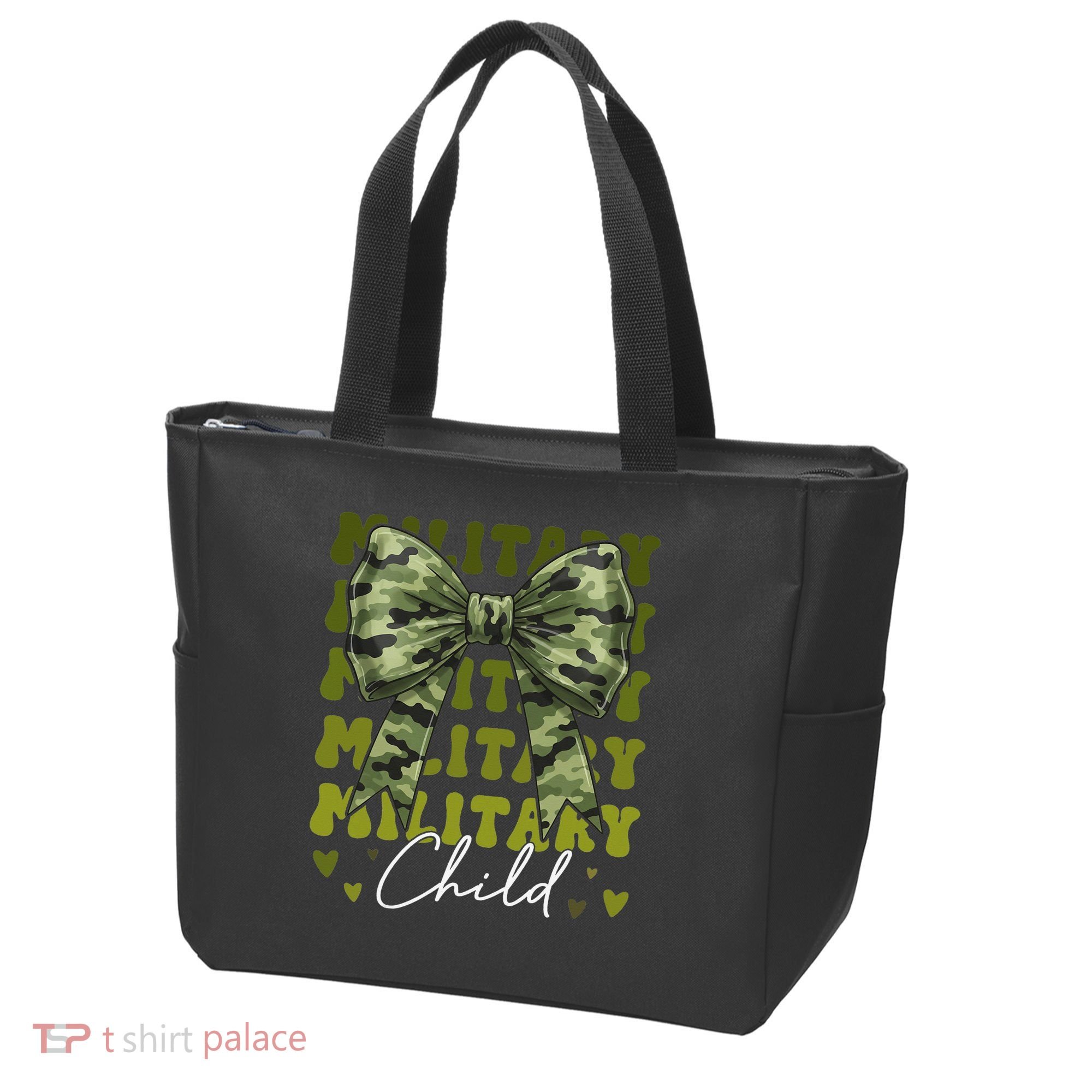 Camouflage Military Child Coquette Bow Camo Tote Bag